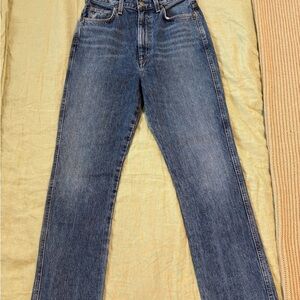 Agolde High Rise Jeans in Classic Blue